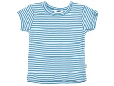 Joha t-shirt blue stripes merino wool/silk
